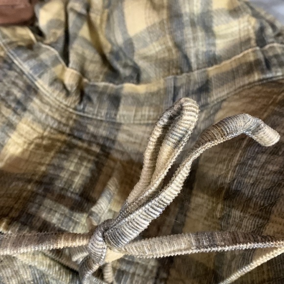 Free people RAHI. Bucket hat in ghost plaid new without tags one size